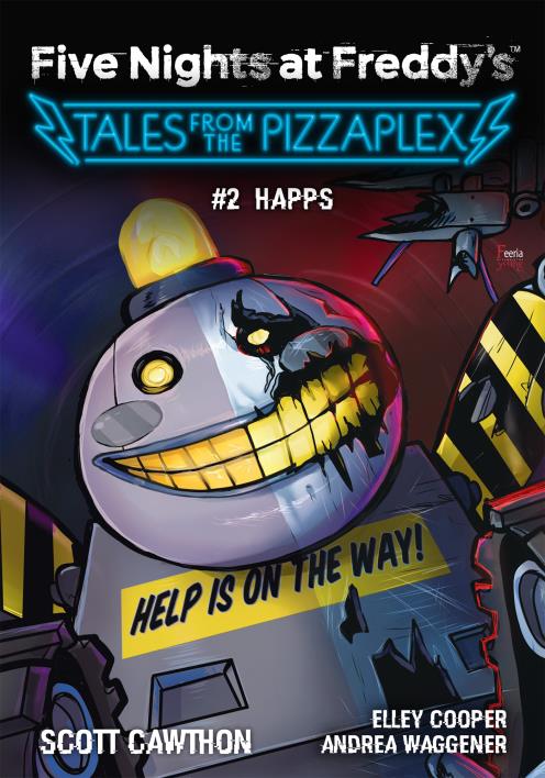 Okładka książki Five Nights at Freddy's: Tales from the Pizzaplex. HAPPS Tom 2
